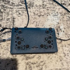 Brand New Teal Coach Crossbody